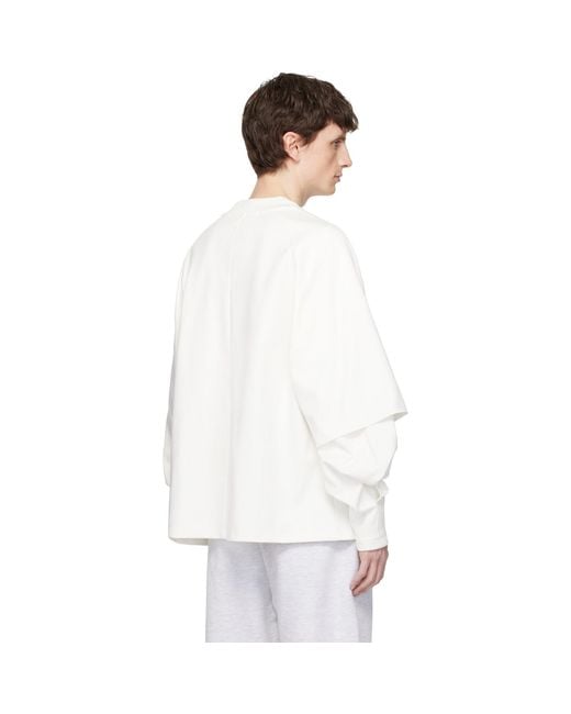 Seventh White Off- Raglan Layered Longsleeve T-Shirt for men
