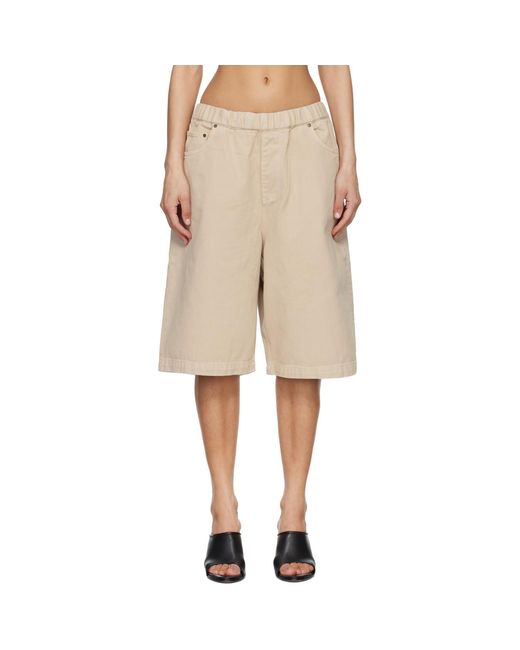 Entire studios Natural Spar Denim Shorts