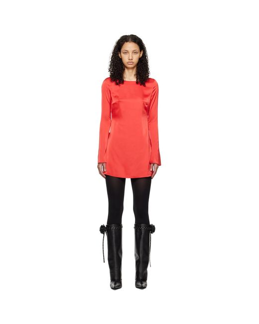 GUIZIO Red Lleo Mini Dress