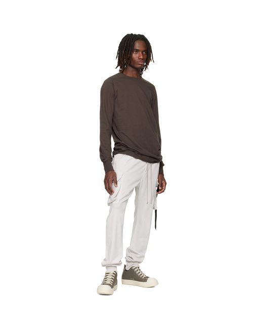 Rick Owens White Off- Temple Mastodon Cut Sweatpants for men