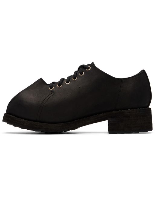 Guidi Black 2091 Leather Rhino Toe Derbys for men