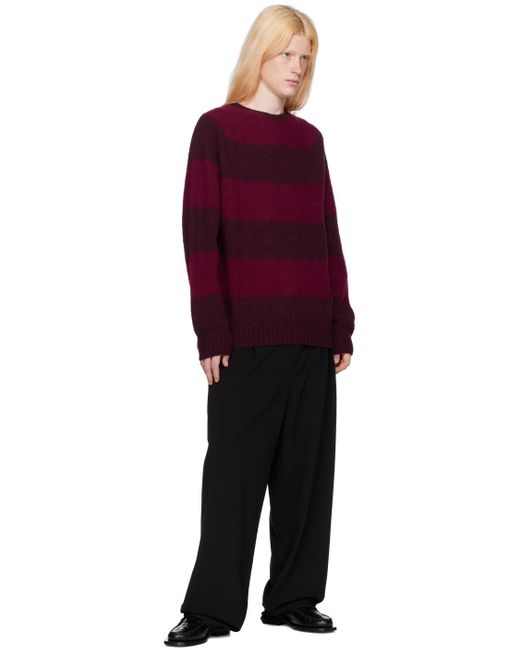 YMC Red Burgundy Suededhead Sweater for men