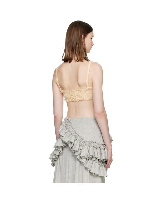 Dries Van Noten Multicolor Polka Dot Mesh Bralette