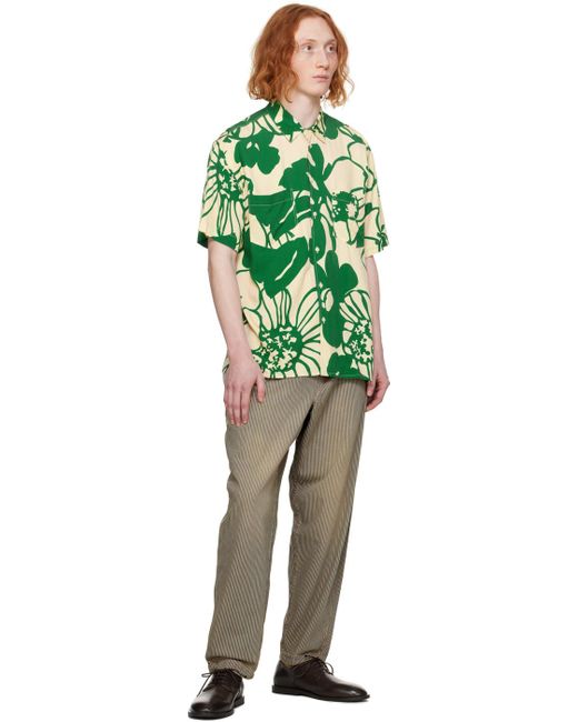 YMC Green Off- Mitchum Shirt for men