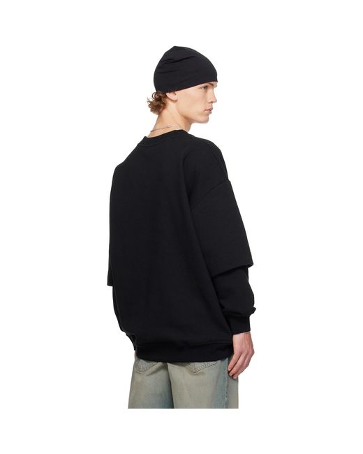 SECONDA Black Luna Sweatshirt for men