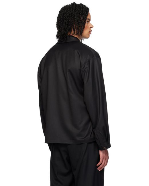 Kingtuckfield chemise cache-cœur noire à attache à nouer King & Tuckfield pour homme en coloris Black