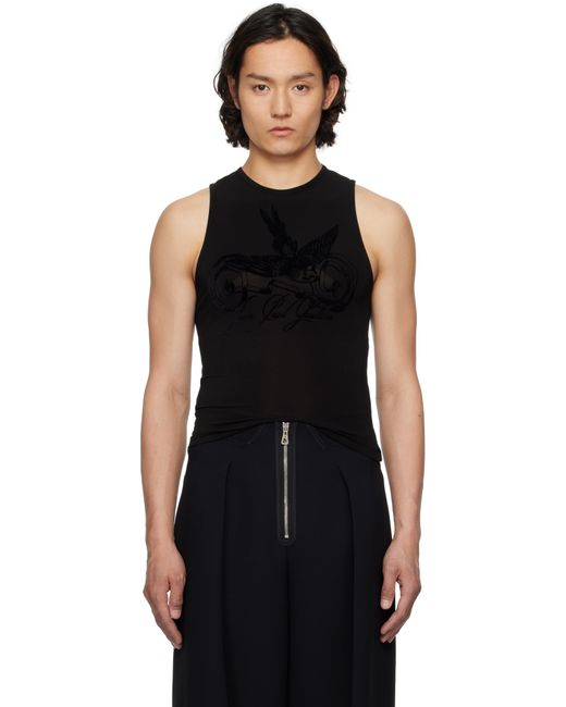 メンズ Jean Paul Gaultier ブラック Flock Tattoo タンクトップ Black