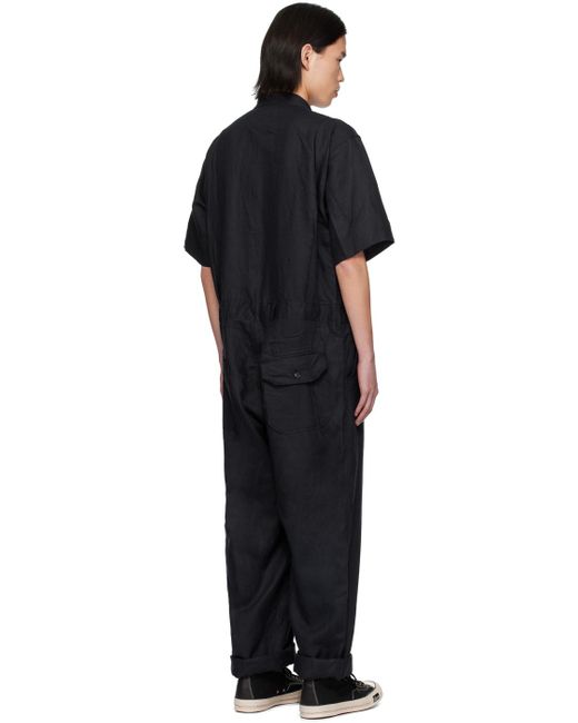 Engineered Garments Black Drawstring Jumpsuit for men