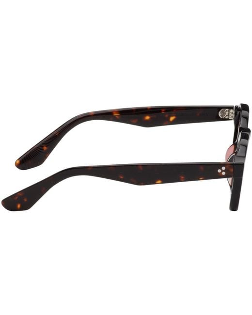 AKILA Black Tortoiseshell Logos Sunglasses for men