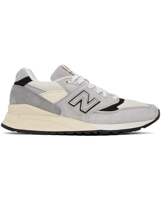New Balance Black Gray & Beige Made In Usa 998 Sneakers for men