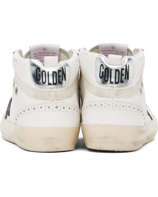 Golden Goose Deluxe Brand ホワイト Mid Star スニーカー Black