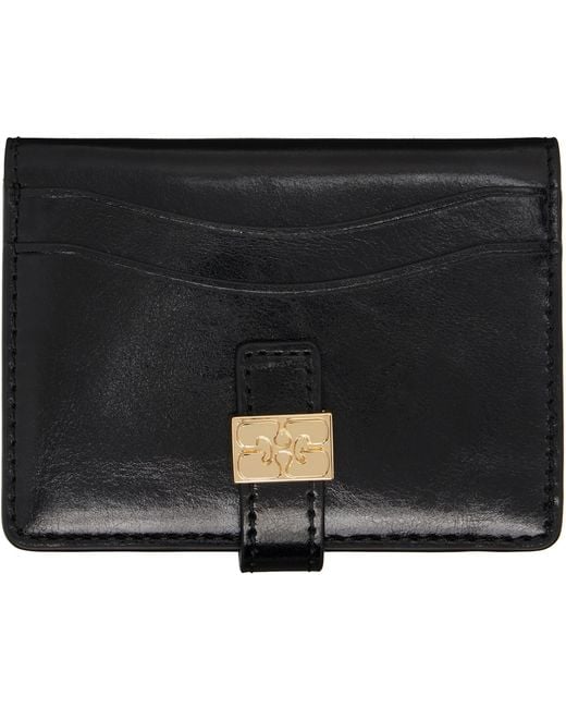 Ganni Black Sue Slim Card Holder