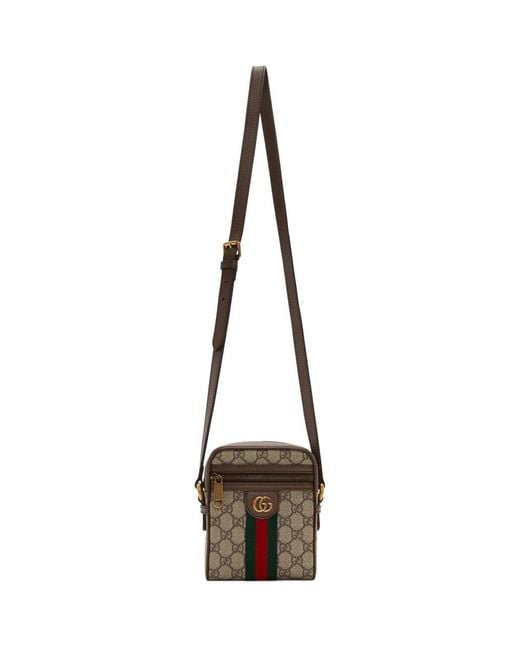 Gucci Canvas Beige GG Supreme Small Ophidia Messenger Bag in Natural for Men - Save 21% - Lyst