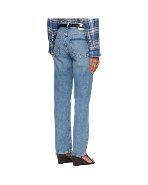 Citizens of Humanity Blue 90S High Rise Straight Jeans