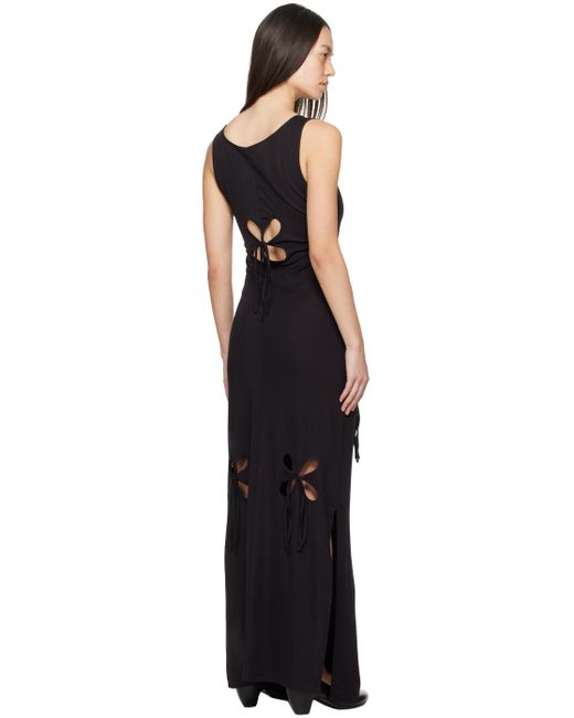JKim Black Staple Petal Maxi Dress