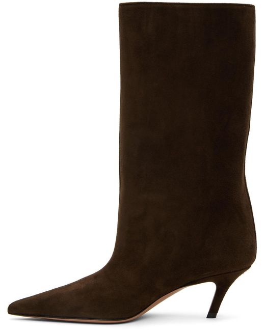 amina muaddi wedge boots