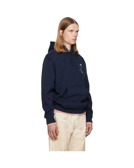 Polo Ralph Lauren Blue Polo Bear Skiier Hoodie for men
