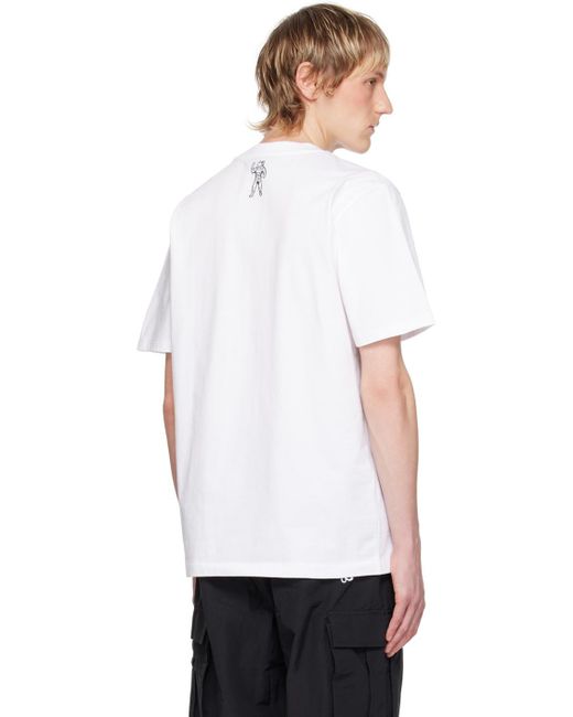 BBCICECREAM White Arch T-Shirt for men