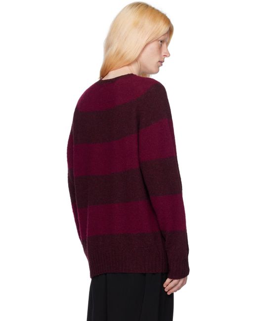 YMC Red Burgundy Suededhead Sweater for men