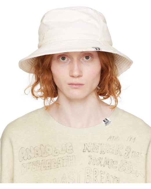 Maison Mihara Yasuhiro Natural Miharayasuhiro Ca4la Edition Bucket Hat for men