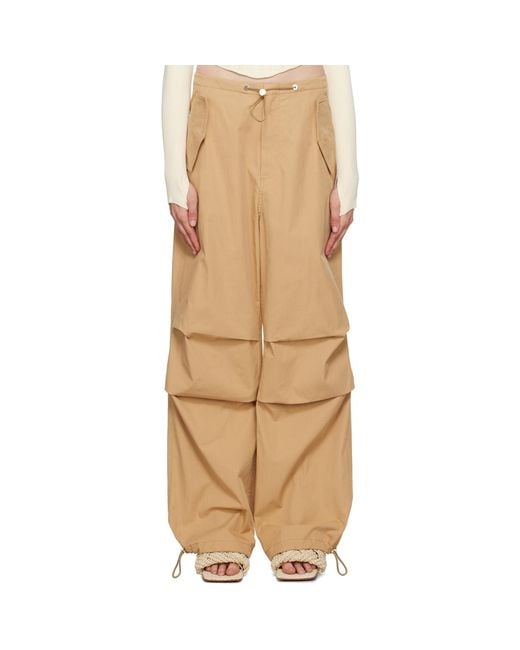 Dion Lee Multicolor Brown Elasticized Trousers