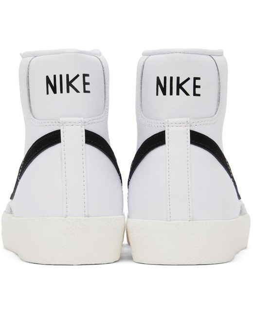 Nike White & Black Blazer Mid '77 Vintage Sneakers for men