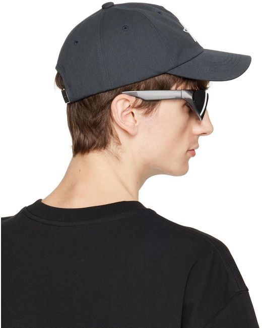 we11done Black Gray Wd One Logo Cap for men