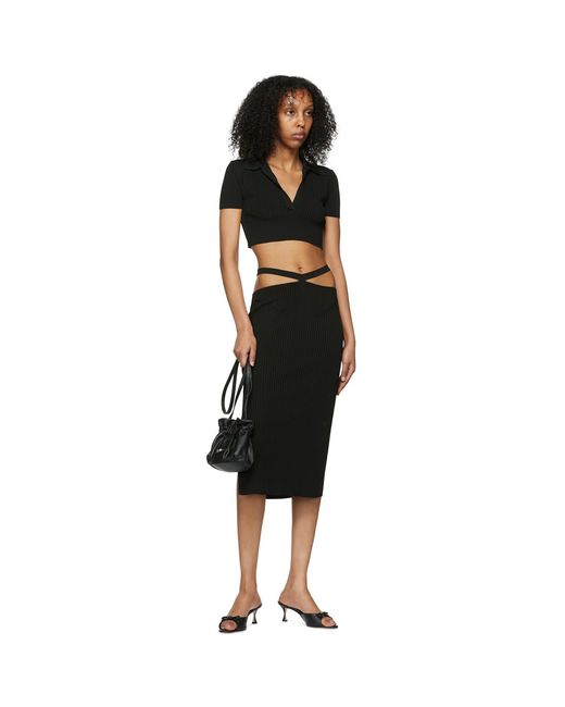 Anna October Black Alizee Midi Skirt