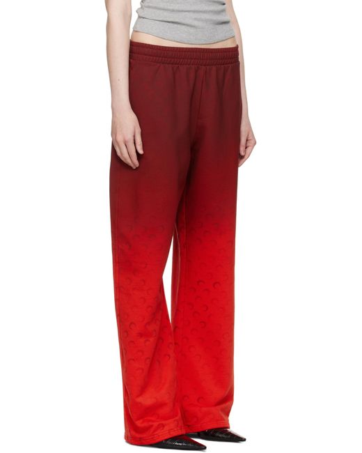 MARINE SERRE Red Moon Faded Fleece Sweatpants