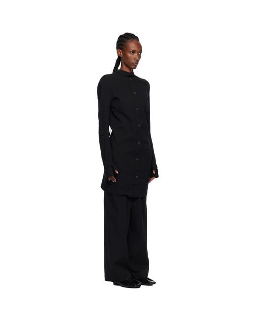 Issey Miyake Black 'Like Torso Like Shirt' Minidress