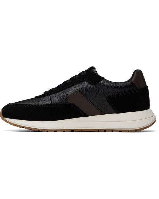 Boss Black Leather Sneakers for men