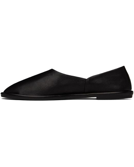 The Row Black Canal Slip On Loafers