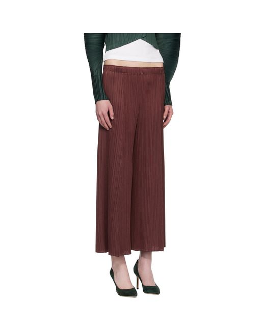 Pleats Please Issey Miyake Red Monthly Colors November Trousers