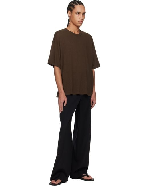 The Row Brown Stockton Silk-Bourette T-Shirt for men