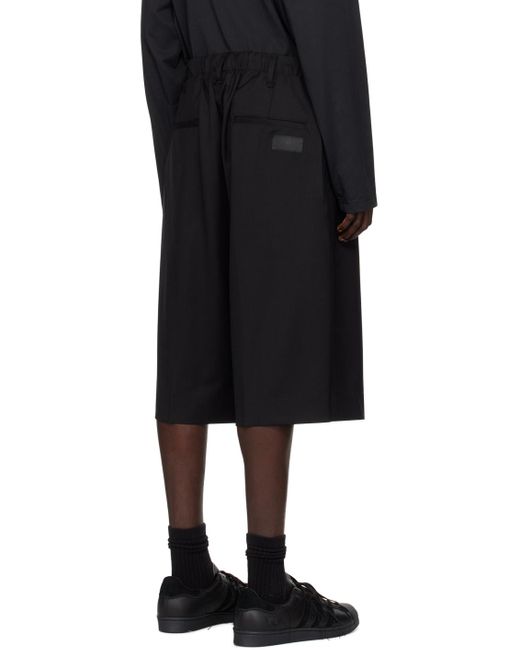 Y-3 Black Loose-fit Shorts for men