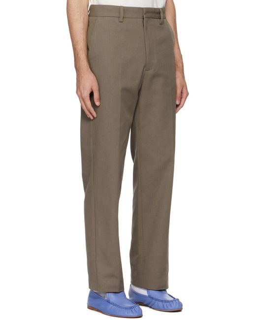 Acne Multicolor Taupe Creased Trousers for men