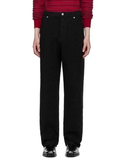 メンズ Ferragamo ブラック モノグラム ファイブポケット ジーンズ Black