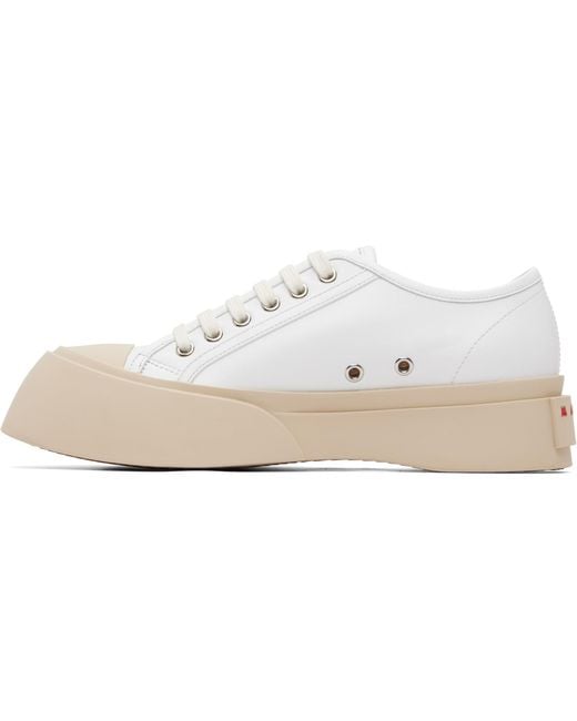Marni White Nappa Leather Pablo Sneakers for men