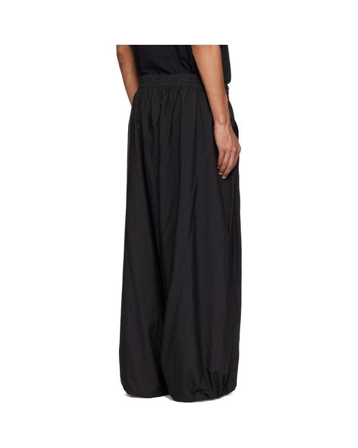 Y-3 Black Gradient 3-Stripes Nylon Wide Trousers for men