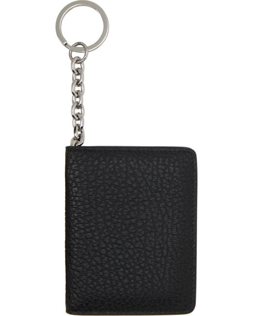 メンズ Maison Margiela ブラック Four Stitches キーリング カードケース Black