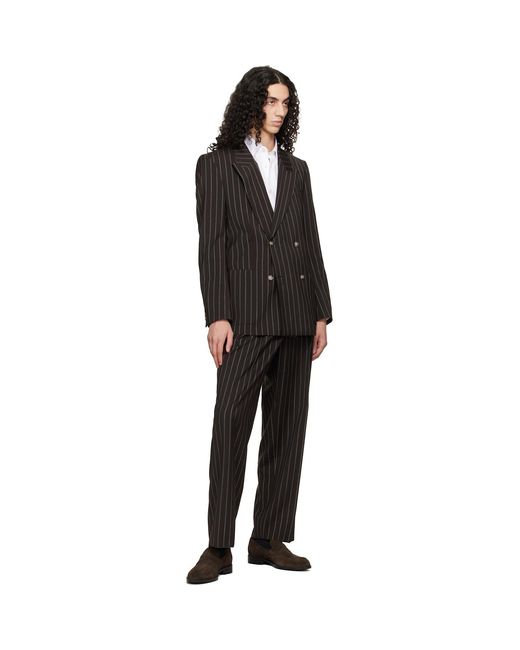 Boss Black Relaxed-Fit Virgin Wool Trousers for men