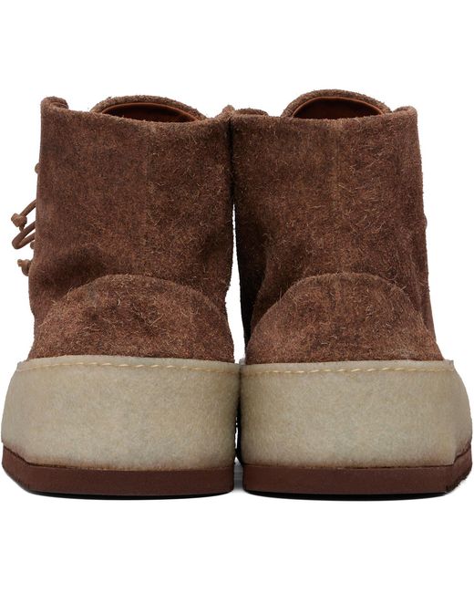 Marsèll Brown Parapana Leather Ankle Boots for men