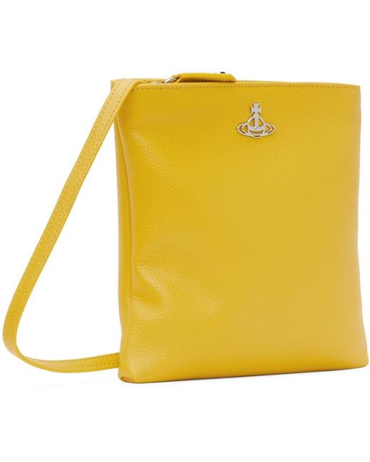 Vivienne Westwood Yellow Square Crossbody Bag for men