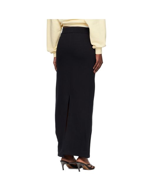 Coperni Black Jogging Midi Skirt