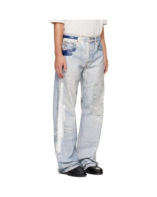 Acne Gray Trompe-L'Oeil Tape 2021M Jeans for men