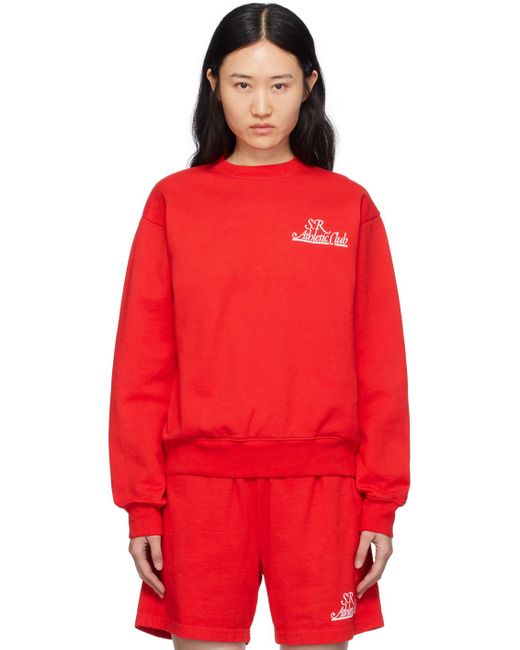 Sporty & Rich Red Prep Sweatshirt