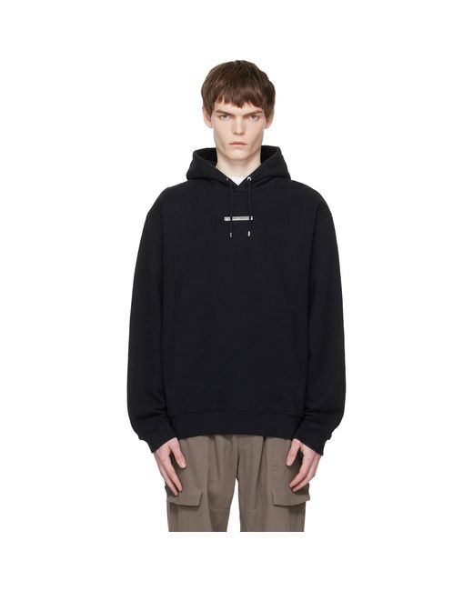 HELIOT EMIL Black Astrape Hoodie for men