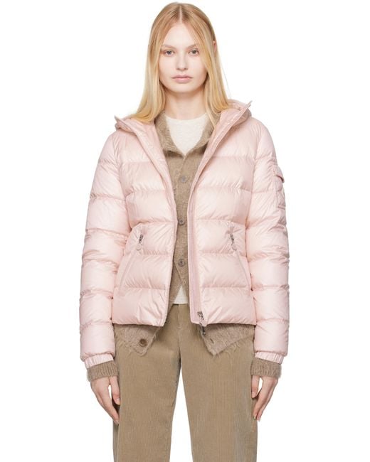 Moncler Pink Gles Hooded Short Down Jacket