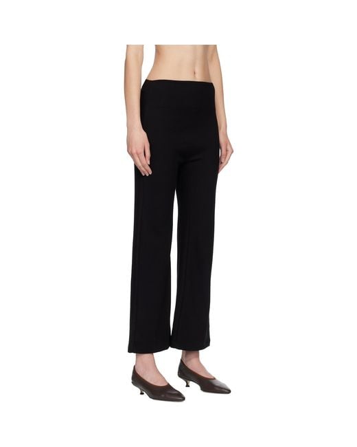 Leset Black Rio High Waist Flare Trousers