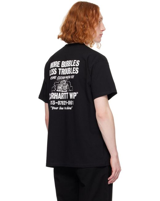 T-shirt 'less troubles' noir Carhartt pour homme en coloris Black